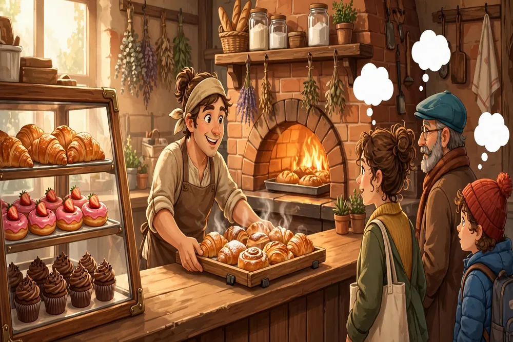 Bakery Rush — run your own patisserie: bake golden croissants, chain combos, survive rush hour
